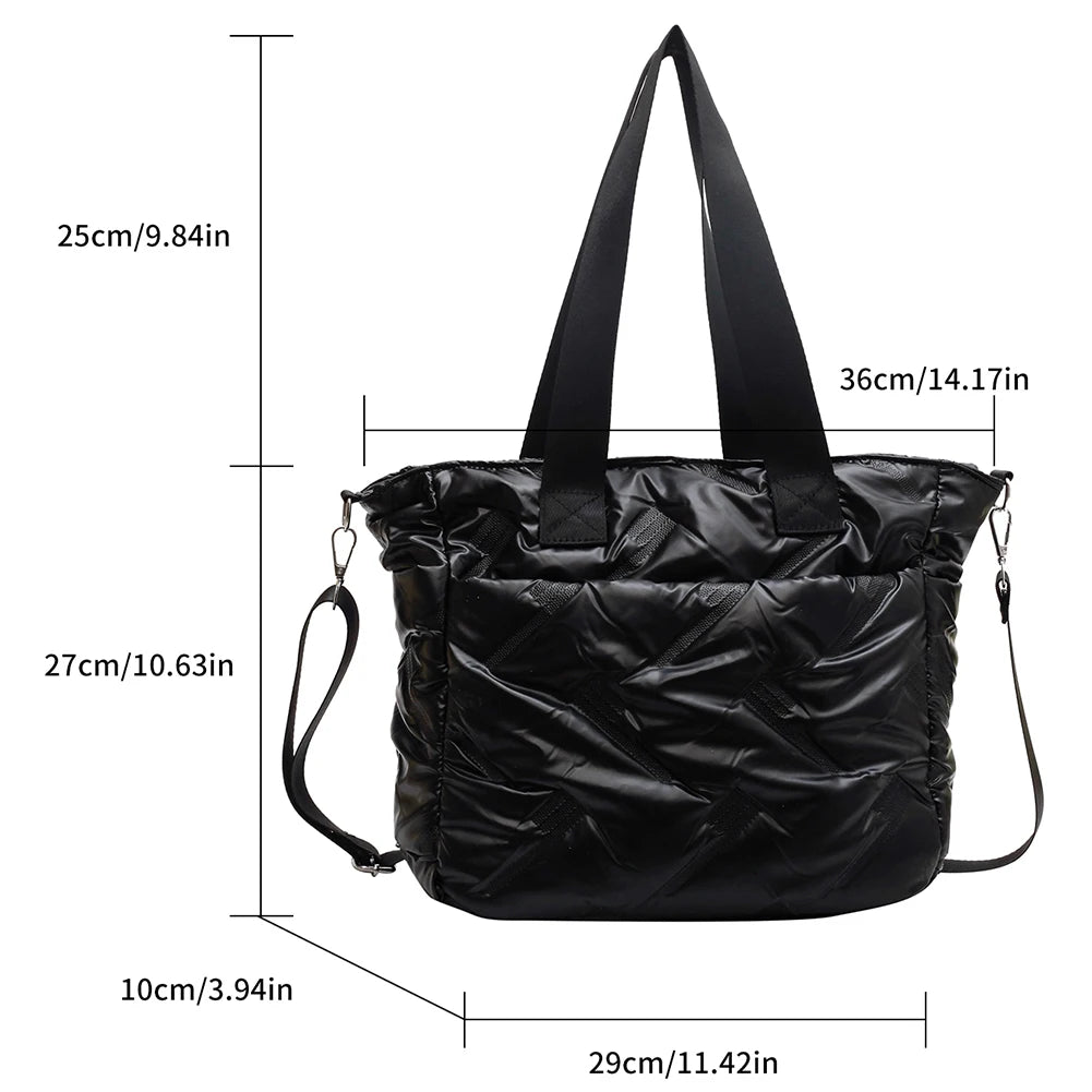 Quilted Crossbody Bag Large Capacity Shoulder Tote Lady Travel Purse