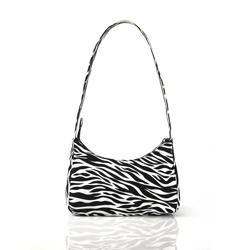 Cow Pattern Shoulder Bag PU Leather Handbag Female Casual All-match Bags