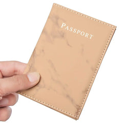 Marble Pattern Passport Cover PU Leather Travel Holder Covers
