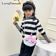 Kids Girls Cartoon Animals Messenger Bag Shoulder Bag Coin Purse Princess Handba