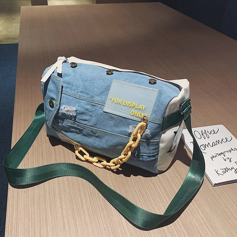 Denim Women Shoulder Bags Large Capacity Travel Bag Women Bags Jeans Crossbody B