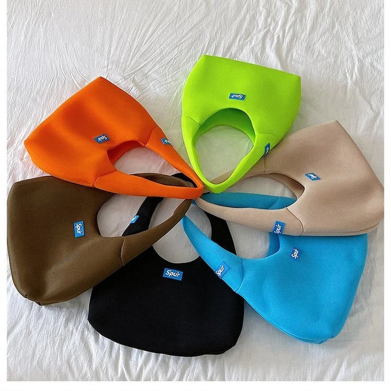 Nylon Candy Color Hobo Clutch Purse Handbag