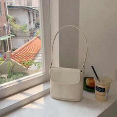 Red Crossbody Bag Retro Small Bucket Bag Handbags