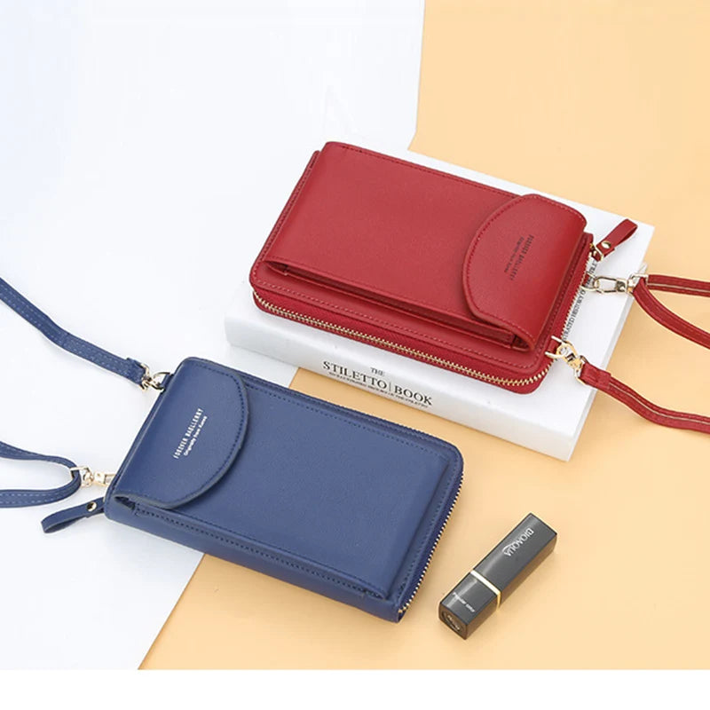 Women's Small Crossbody Shoulder Bag PU Leather Mini Handbag with Phone Pocket