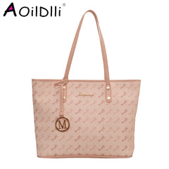 Designer Literary Letter Printing Women Tote Handbags Canvas Shoulder Bag