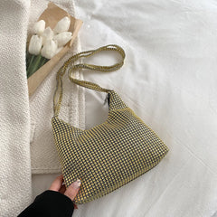 Rhinestone Crossbody Shoulder Bag for Evening Wedding Party
