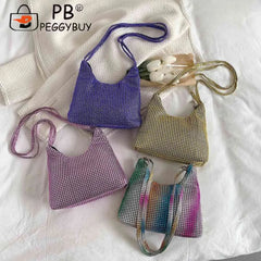 Rhinestone Crossbody Shoulder Bag for Evening Wedding Party