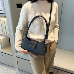 Double Strap Women's Handbag Purse PU Leather Shoulder Bag