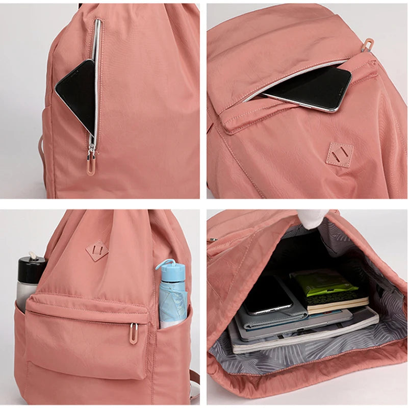 Waterproof Drawstring Backpack Large Capacity Fitness Sports Bag