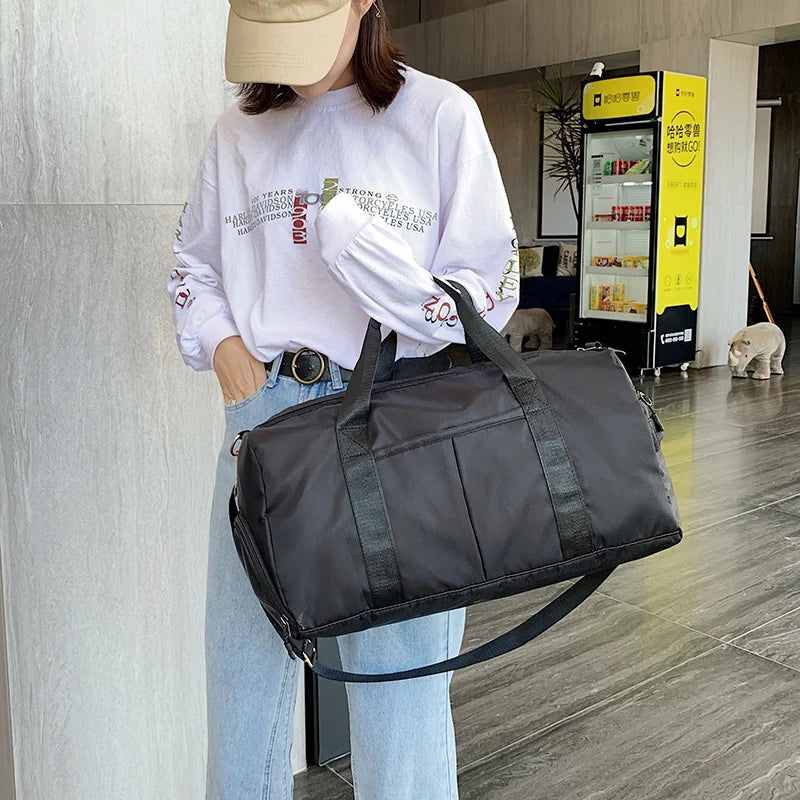 Nylon Waterproof Large Tote Handbag for Women Travel Gym Bag