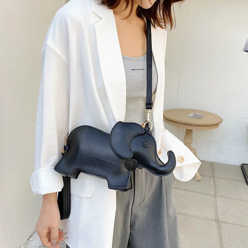 Elephant Crossbody Bags For Women Shoulder Bag PU Leather Female Cluthes Bags