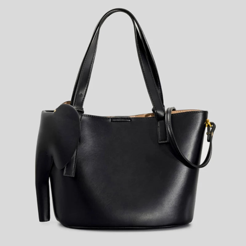 Elephant Tote Bag Women Handbag Soft Pu Leather Shoulder Crossbody Bags