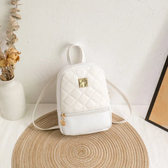 Embroidered Mini Backpack Women Bag Soft PU Leather School Backpack