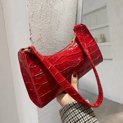 Retro Casual Women Totes Shoulder Bag Female Leather Solid Chain Handbag