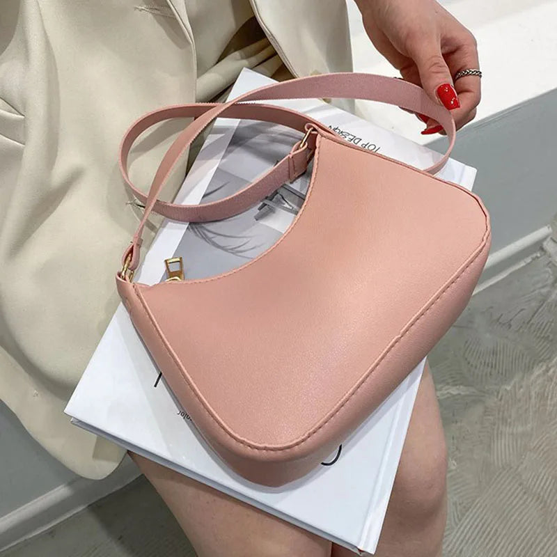 Vintage Leather Chain Handbag Tote for Women