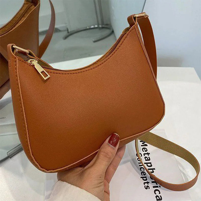 Vintage Leather Chain Handbag Tote for Women