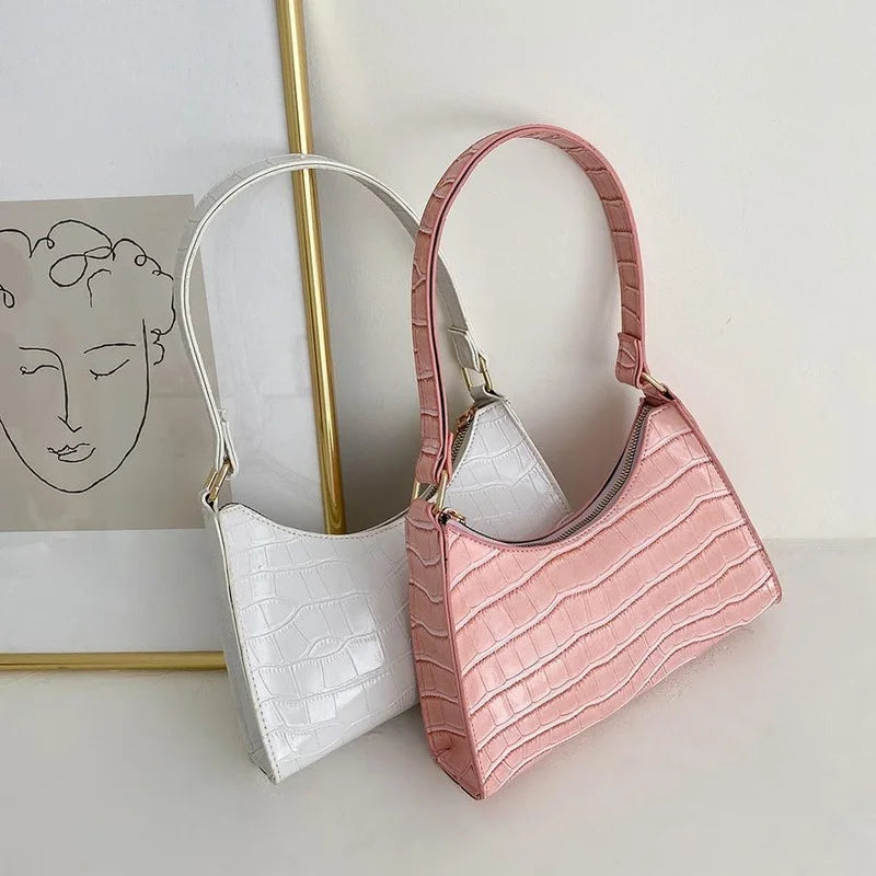 Retro Casual Women Tote Shoulder Bag Leather Chain Handbag