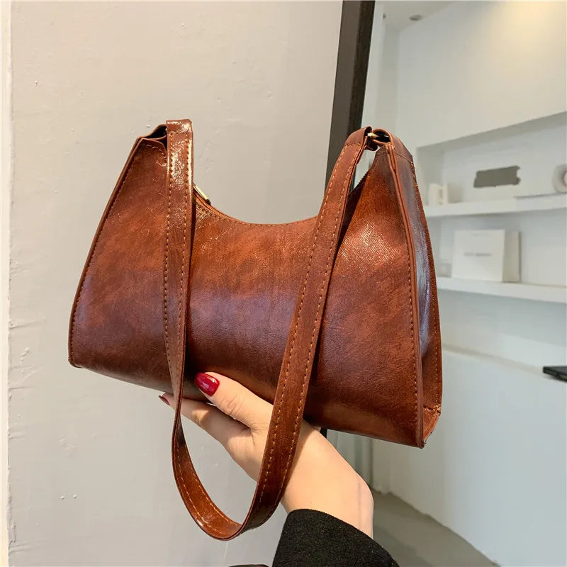 Retro Women Totes Leather Chain Handbags
