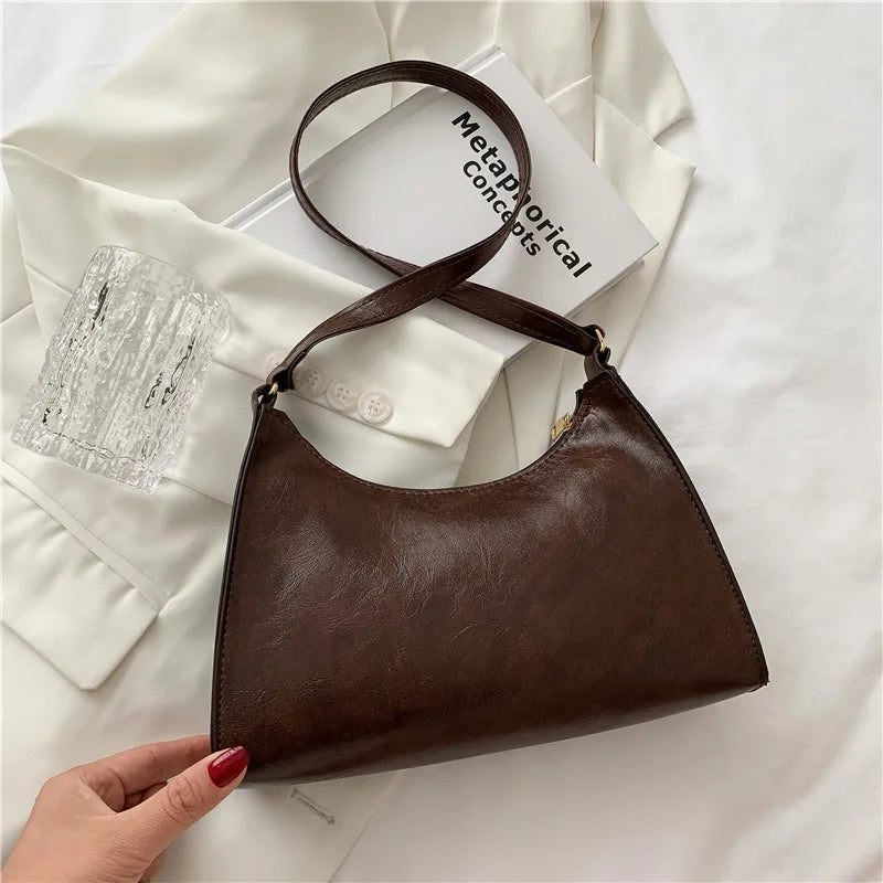 Retro Women Totes Leather Chain Handbags