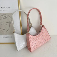 Retro Casual Women Totes Shopping Bag Female Leather Solid Chain Handbag