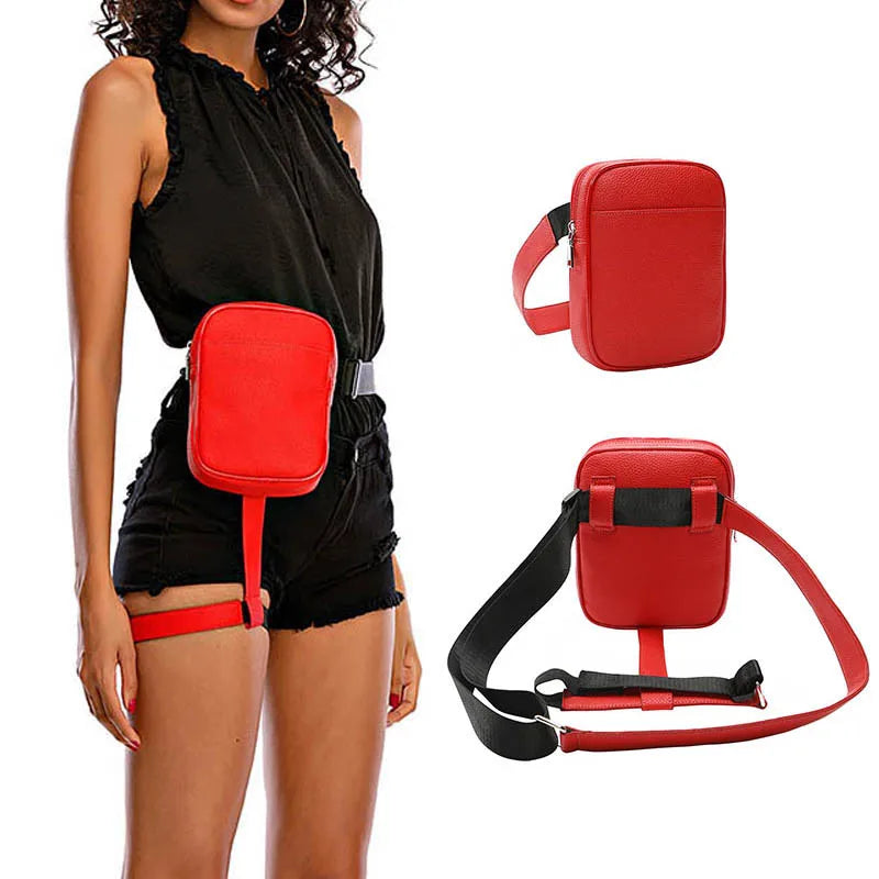 Leather Fanny Pack Women Bag Waist Bags Hiking Phone Pouch Purse