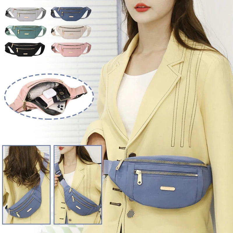 Waist Bag Outdoor Beach Travel Banana Pouch Hip Bum Zip Waist Bags