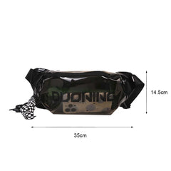 Clear PVC Fanny Pack Unisex Waist Pouch Travel Letter Printed Pendant