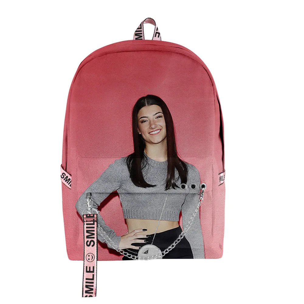 Charli D'Amelio Backpack Kpop Key Chain Accessories Candy Bag