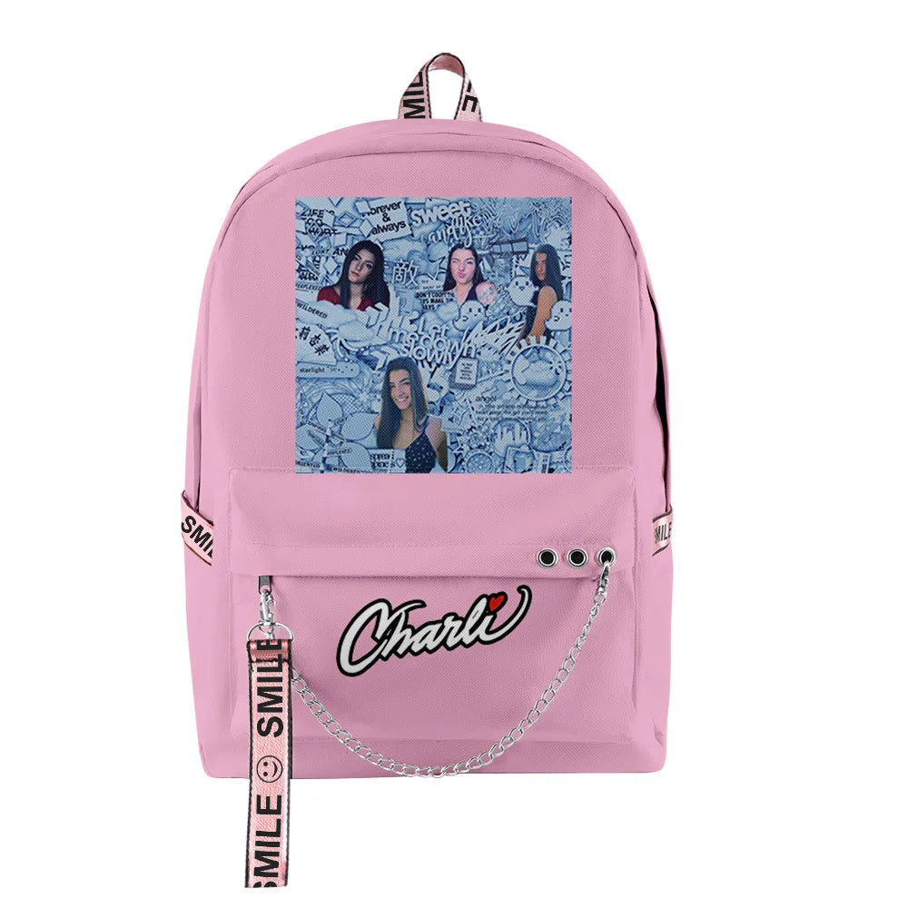 Charli D'Amelio Backpack Kpop Key Chain Accessories Candy Bag