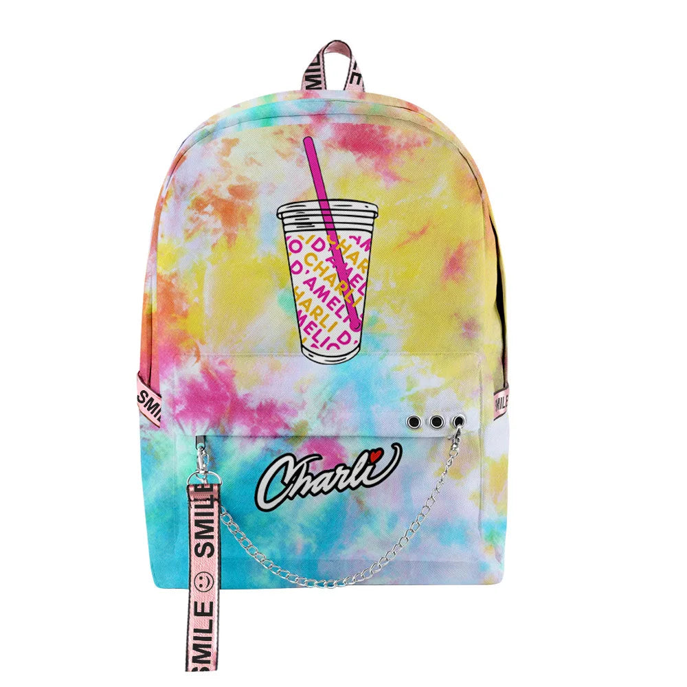 Charli D'Amelio Backpack Kpop Key Chain Accessories Candy Bag