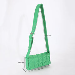 Quilted Crossbody Bag with Belt Buckle
