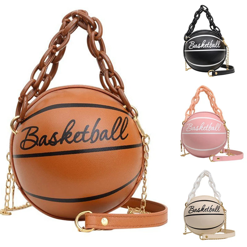 Leather Pink Basketball Bag Purses For Women