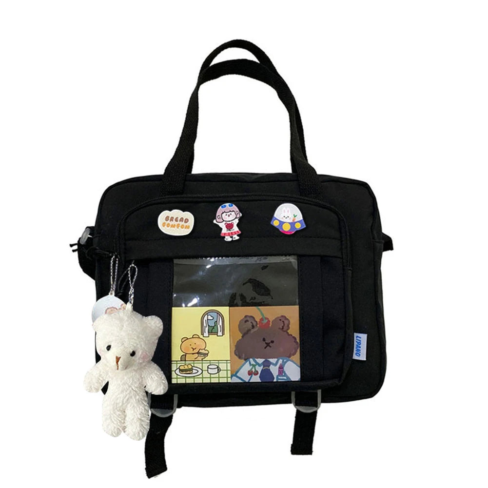 Japanese Satchel Pendant Badges Ita Bag for High School Girl