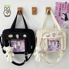 Japanese Satchel Pendant Badges Ita Bag for High School Girl
