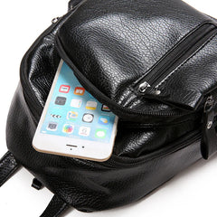 Female Mini Backpack Small PU Leather Shoulder Bag