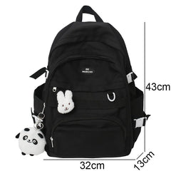 Waterproof Laptop Mesh Leisure College Backpack Ladies Student Bag