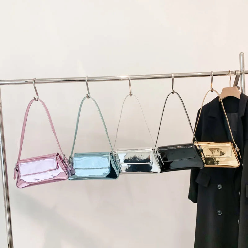 Bright Leather Crossbody Bag for Women