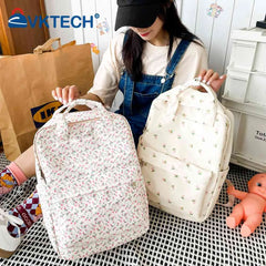 Floral Backpack Women Flower Prints Travel School Bag Rucksack