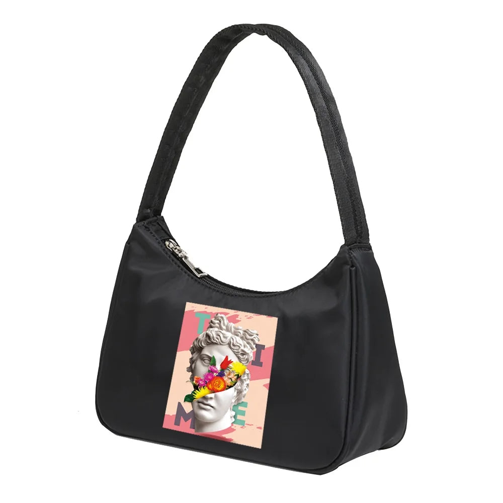 Funny Print Underarm Shoulder Bags Women Chain Shoulders Bags