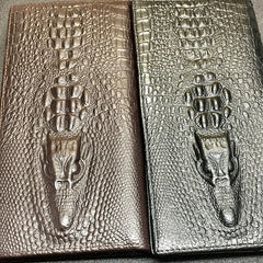 Personalized Crocodile Cattle Long Wallet
