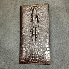Personalized Crocodile Cattle Long Wallet