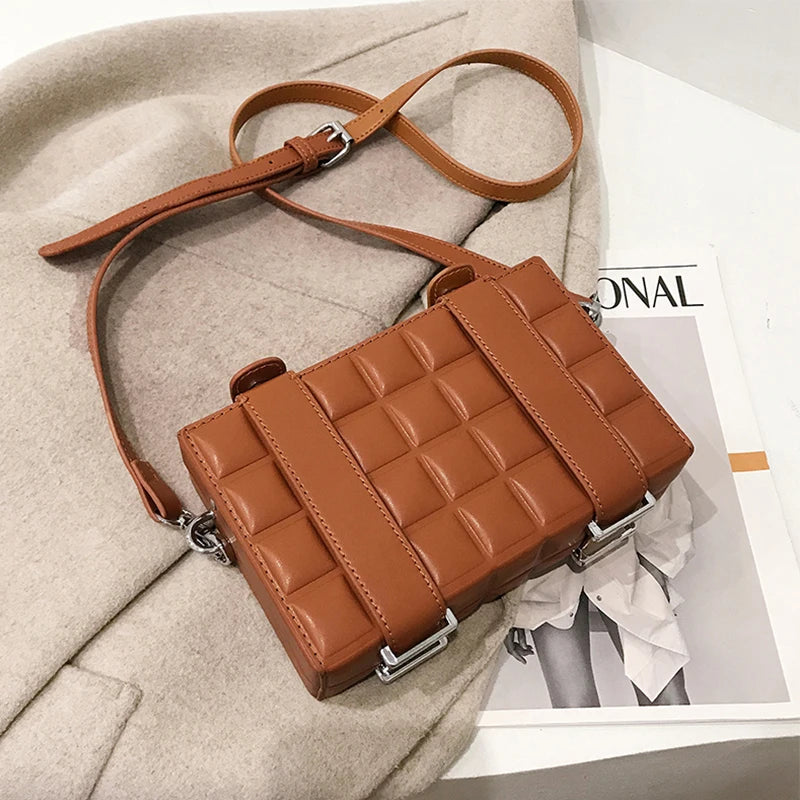 Geometric Box Small Crossbody Bag Shoulder Bag for Women