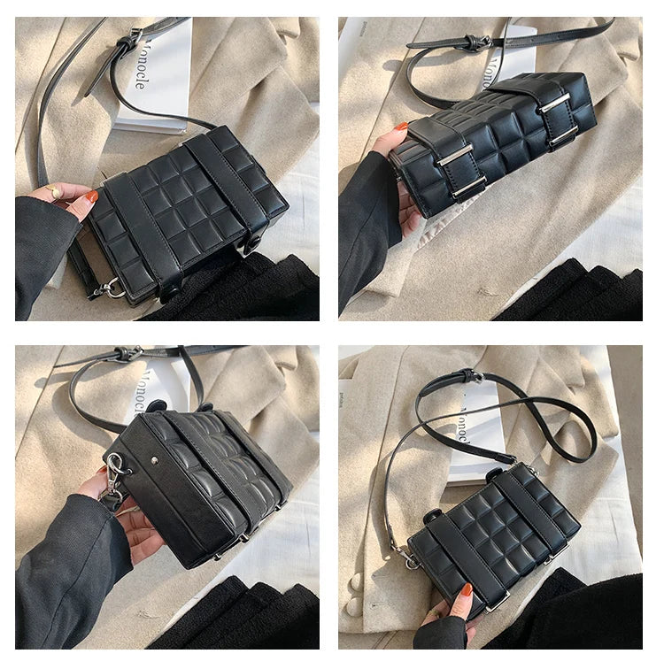 Geometric Box Small Crossbody Bag Shoulder Bag for Women