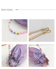 Girls Small Shoulder Bag Tassel Handbag Solid Baby Summer Bags