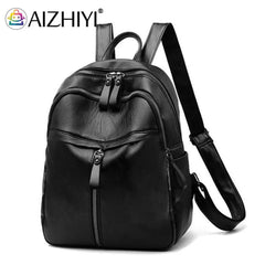 Women PU Leather Shoulder Bag Backpack Large Capacity Handbags