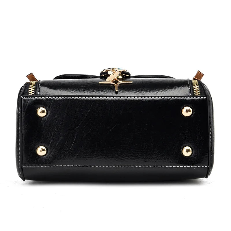 Retro Bucket Bag Shoulder Messenger Bag Women
