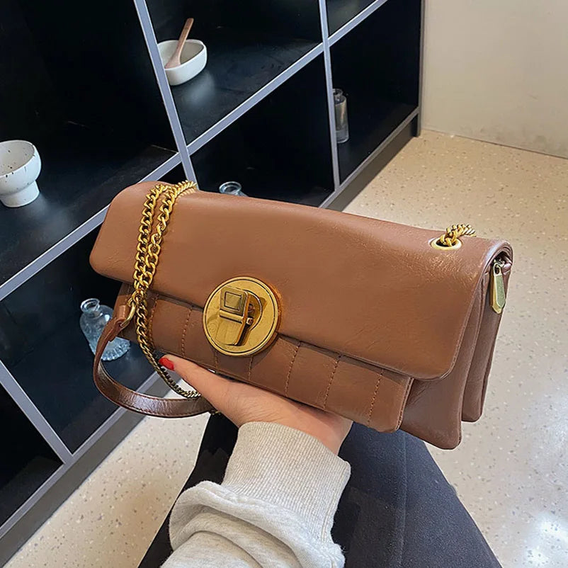 Soft PU Leather Chains Shoulder Bag Women Lady Messenger Bag