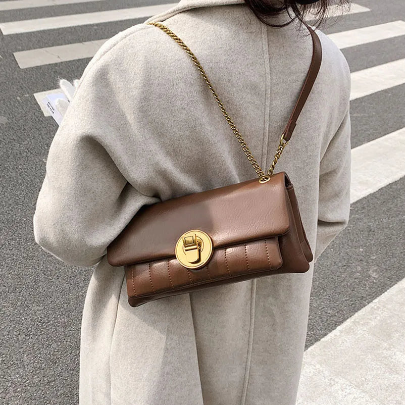 Soft PU Leather Chains Shoulder Bag Women Lady Messenger Bag