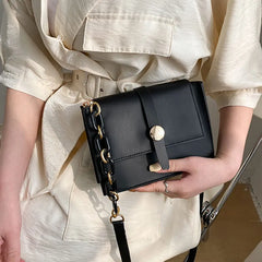 Soft Leather Shoulder Bag Crossbody Square Purse