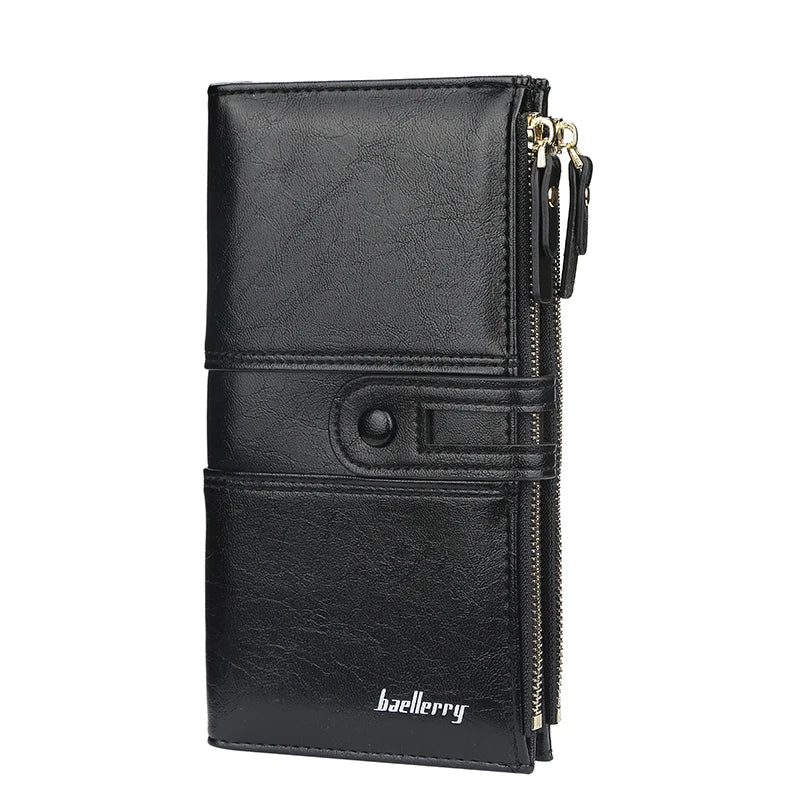 Leather Wallet Purse Women High Capacity Long Wallet Female Multi-function Clutc